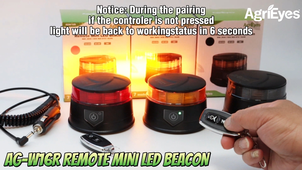 AG-W16R Remote Control Wireless Beacon Light: Illuminating Safety on the Move Wirele10