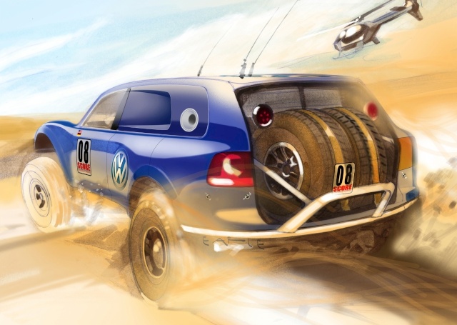 Purpose-Built Volkswagen-Red Bull Baja Race Touareg TDI Trop Volksw13