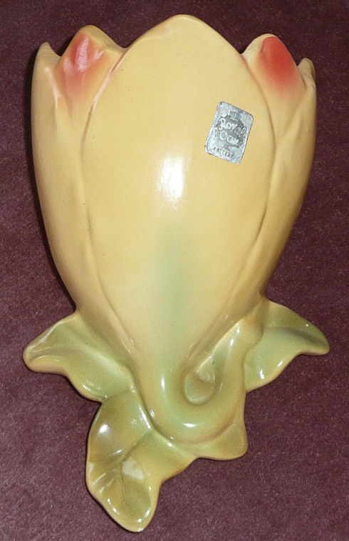 Magnolia Blossom Wall Vase made by Spartan Pottery Royal_10