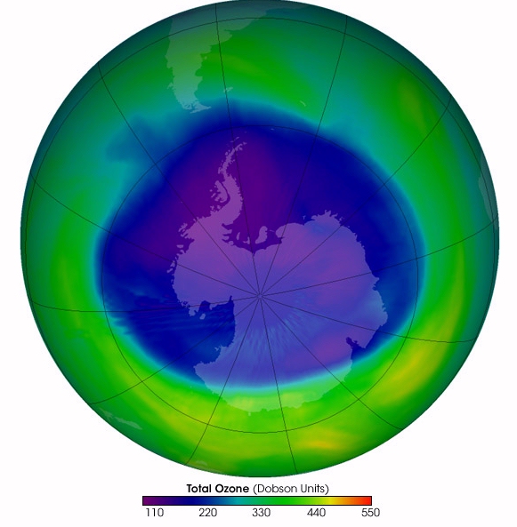 El adelgazamiento en la capa de ozono es alarmante Ozono10