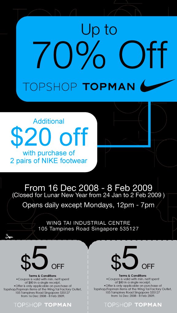 NIKE Footwear & Topshop/Topman Festive Sales Topman10
