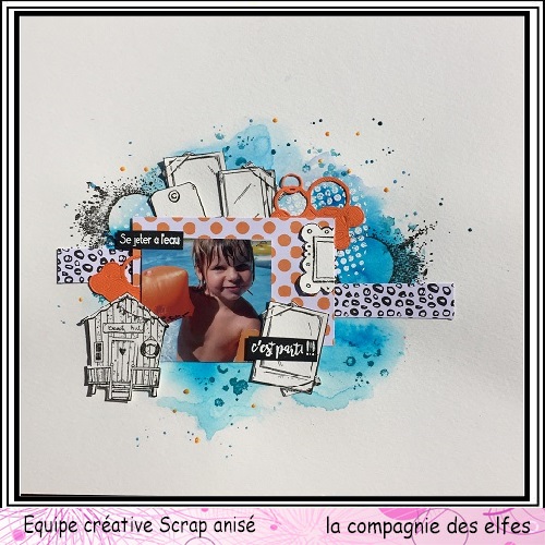 Challenge du mois de Juillet. Sketch scrap. Sa26610