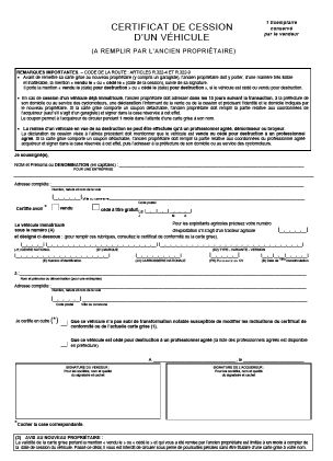 les docs administratifs achat-vente de votre véhicule Certif12