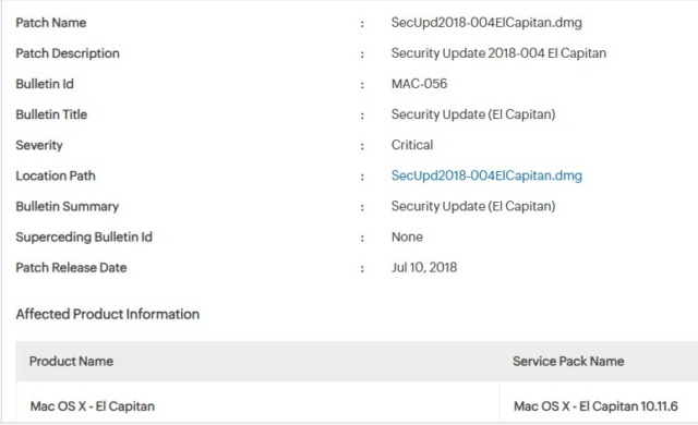 Actualización de Seguridad 2018-004 El Capitan Captur10