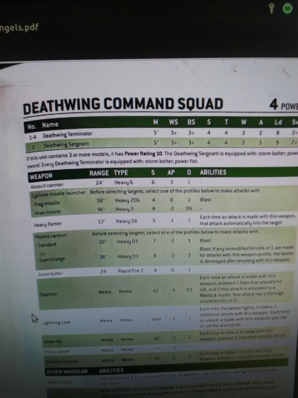 [FINI ] [Galthan Ironsturm] Escouade de commandement Deathwing - 80 pts 20210410