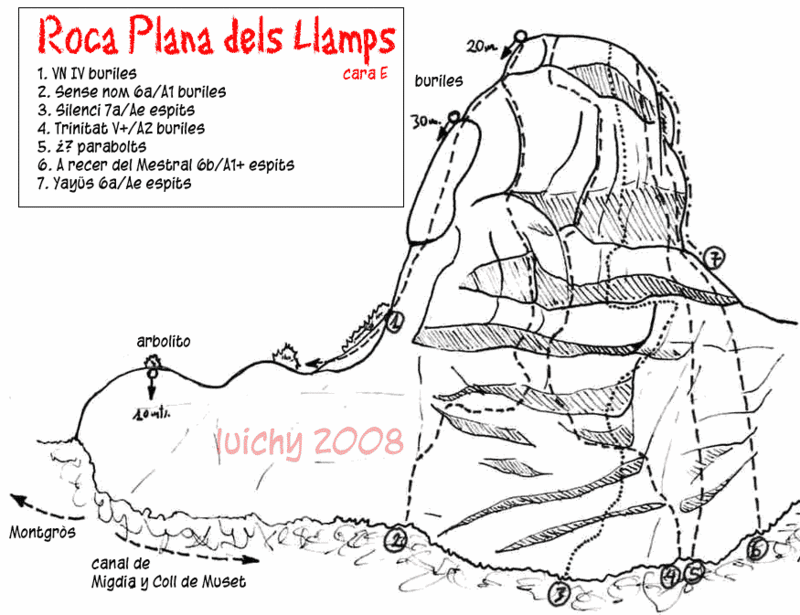 Roca plana de Llamps/Vies Roca_p12