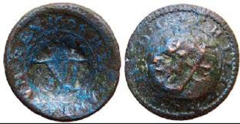 4 Maravedis 1605 de Felipe III, resello VI maravedis de 1641. Sin_ta14