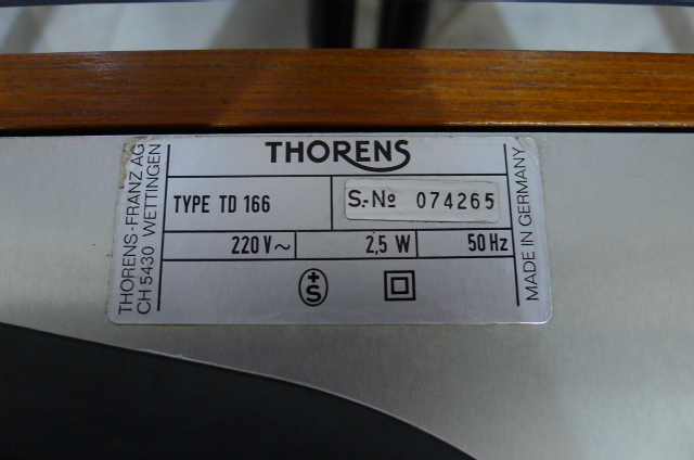 Thorens TD166 belt-drive turntable (sold) P1070367
