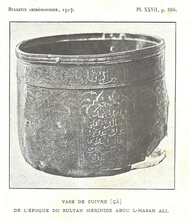 Alfred BEL : Note sur trois anciens vases de cuivre gravé trouvés à Fès et servant à mesurer l'aumône légale du fitr. Scan_b27