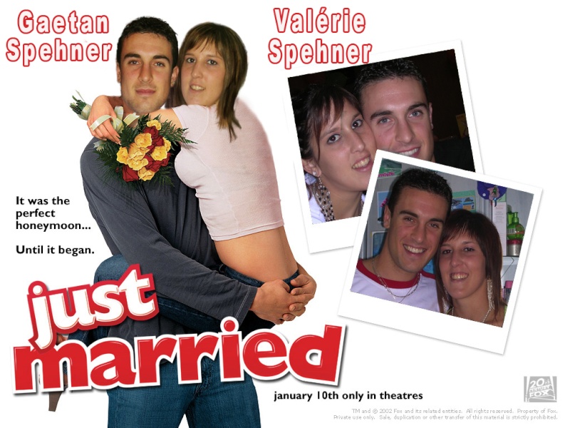 affiche de film personnalisée sur thème mariage 2003_j11