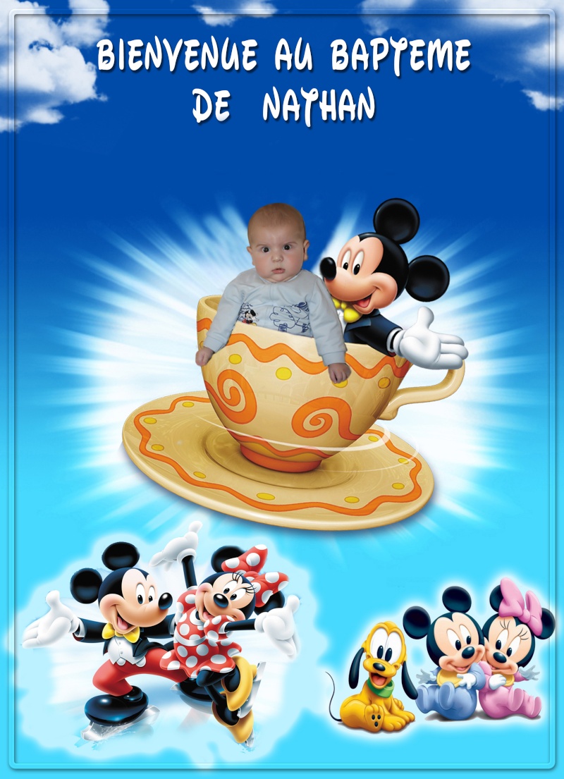 Bapteme de mon fils Theme Mickey Sandat10