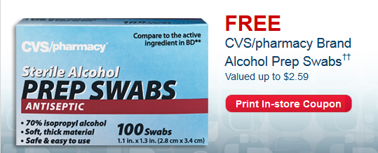 FREE CVS/pharmacy Brand Alcohol Pads at CVS Stores Pre10