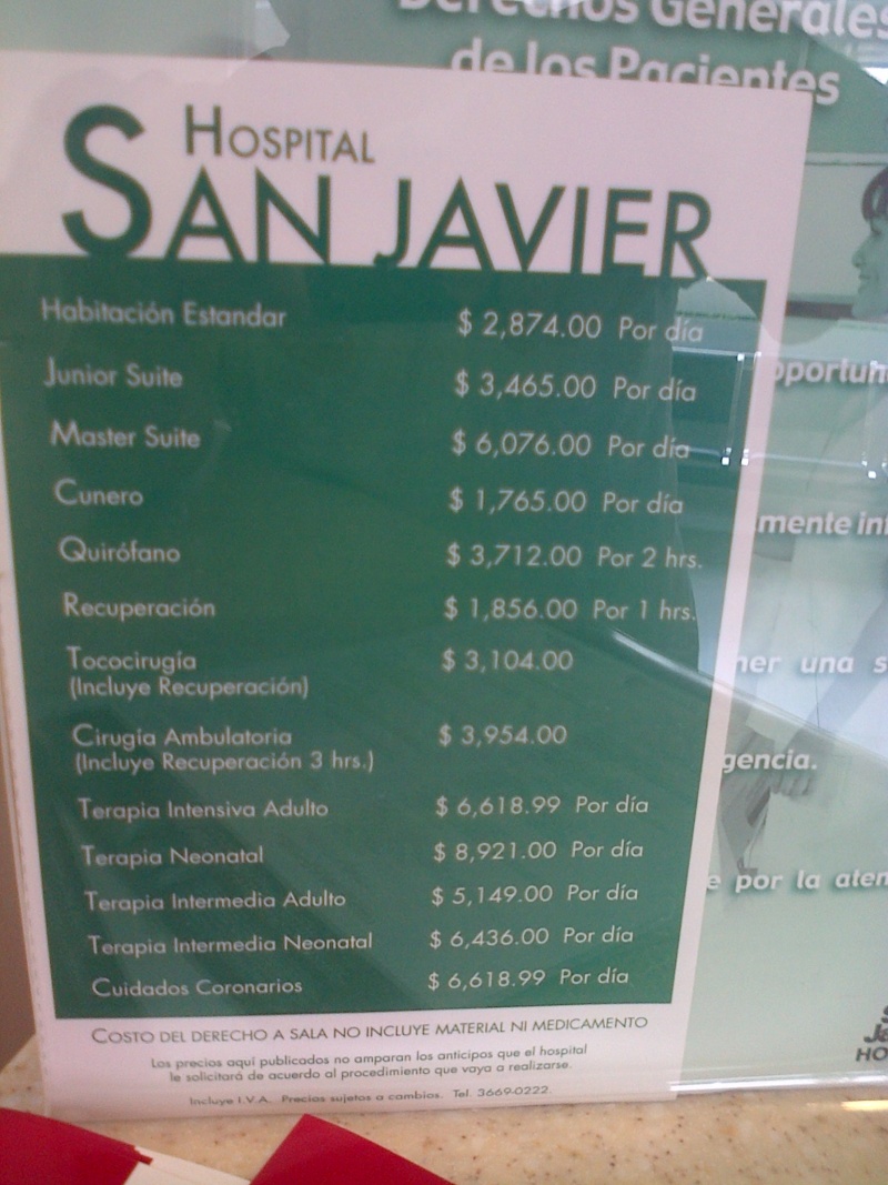 Hospital San Javier price list Img-2010