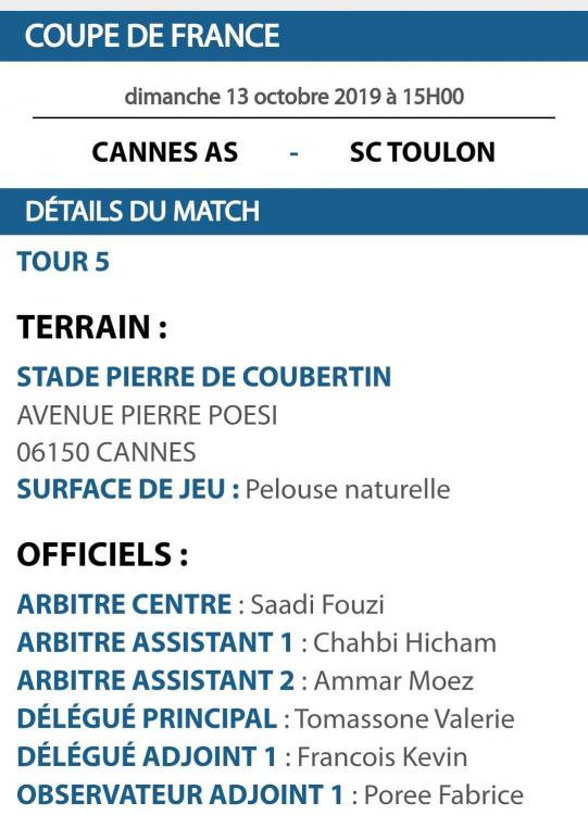 Coupe de France :  5ème tour avec un choc Cannes - Toulon Screen11