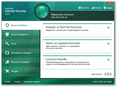 Kaspersky Internet Security 2011 11.0.2.556 Türkçe ( 5000 Gün Lisanslı ) 0custo10
