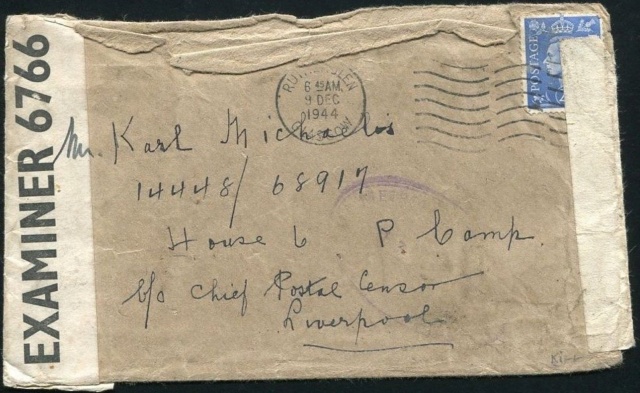 Lettre adressée au Chef de la censure de Liverpool en 1944. Ile_of11