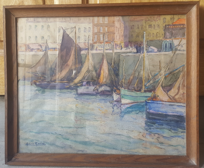 PORT DE PECHE  AQUARELLE  - Achille MOHRIEN (1873-1945) 20190538