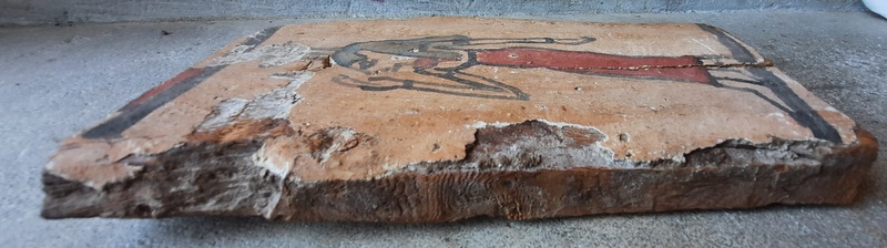 fragment en bois  en représentation la déesse   Nephtys 20220532