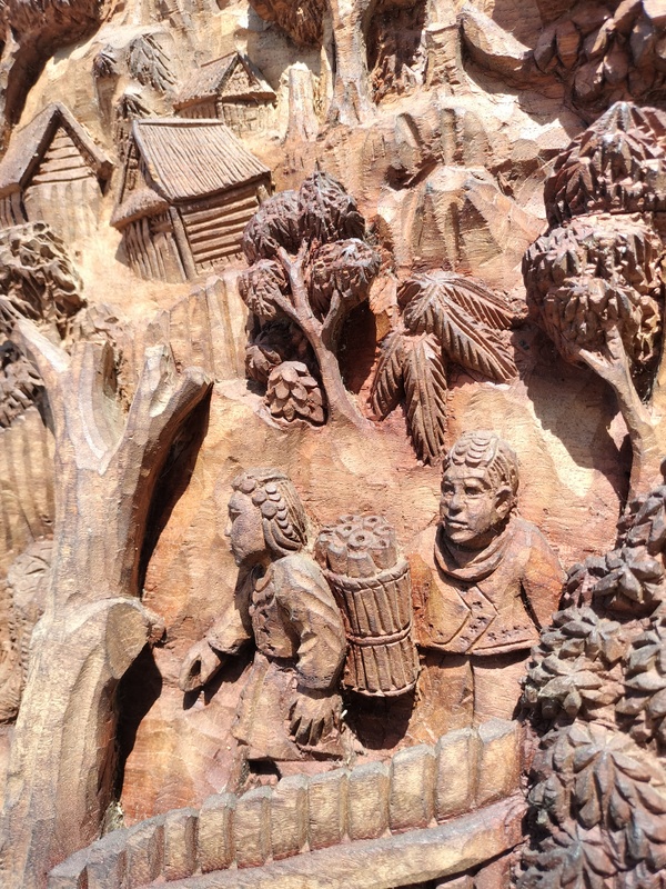         panneau en bois sculpté  originaire du vietnam Img20130