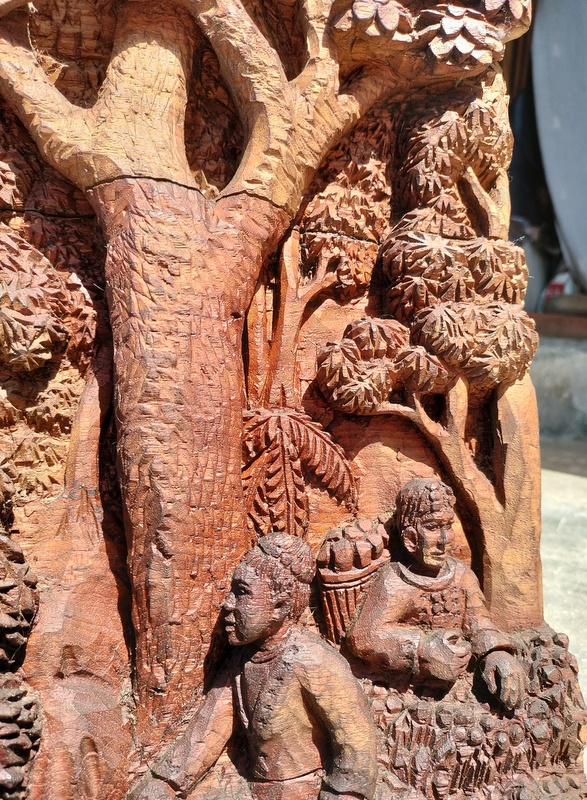         panneau en bois sculpté  originaire du vietnam Img20131