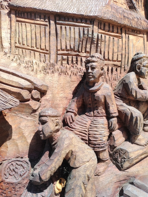         panneau en bois sculpté  originaire du vietnam Img20135
