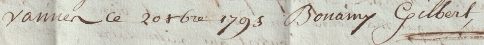 Tarif de janvier 1792 Sign110