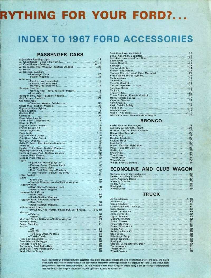 1967 Ford Accessories brochure Option11