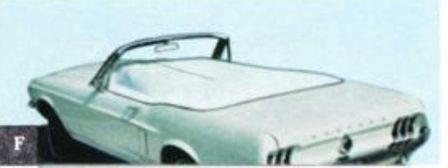 (29) Accessoire, toile protectrice pour décapotable Mustang 1968 Tonnea10