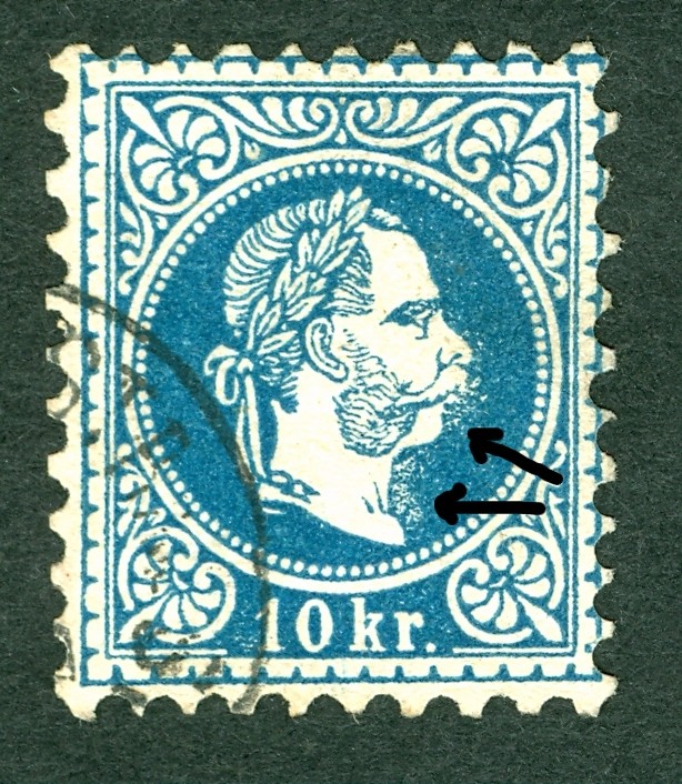 Osterreich - Freimarken-Ausgabe 1867 : Kopfbildnis Kaiser Franz Joseph I 10_kr_12