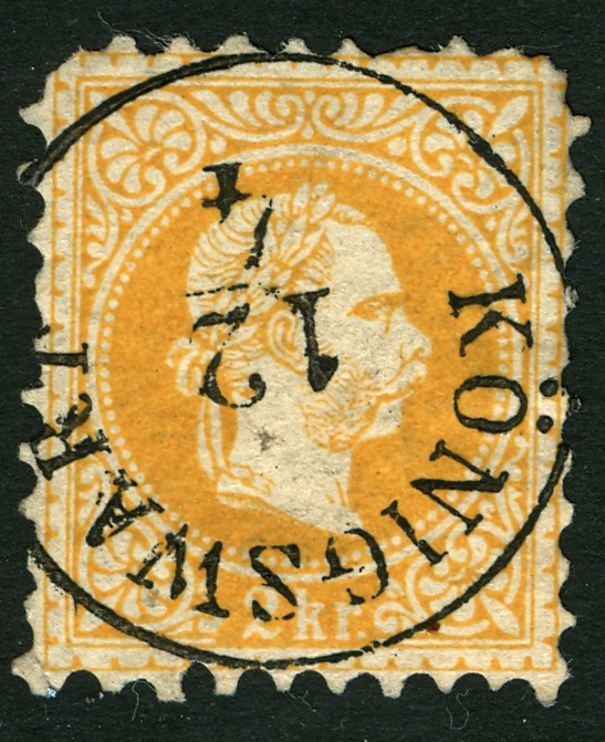 stempel - Freimarken-Ausgabe 1867 : Kopfbildnis Kaiser Franz Joseph I 2_kr_d10