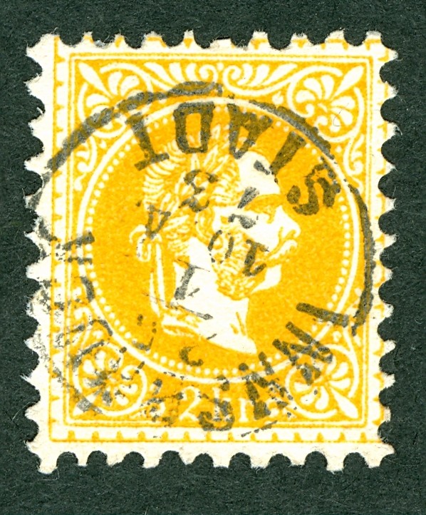 stempel - Freimarken-Ausgabe 1867 : Kopfbildnis Kaiser Franz Joseph I 2_kr_f10