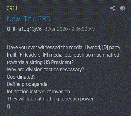 Q Drops 08 April 2020 - WARNING on Drop 3917 - Stomach Turner - GRAPHIC! 391110