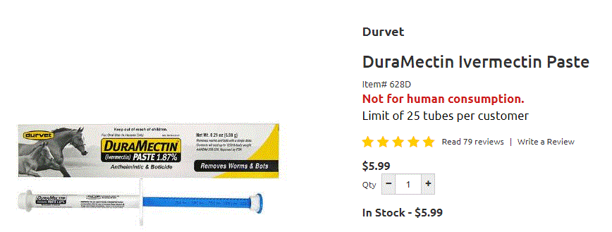 DuraMectin Ivermectin Paste – $5.99 – Should Your Horse Have Worms or Bots This is for You Durame10