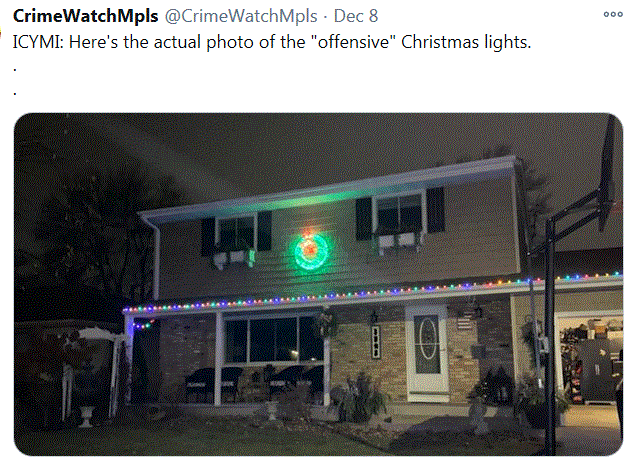 Karen is coming for your Christmas lights now. Christmas lights on home ripped as 'harmful,' 'reminder of divisions ... systemic biases'. Lights11