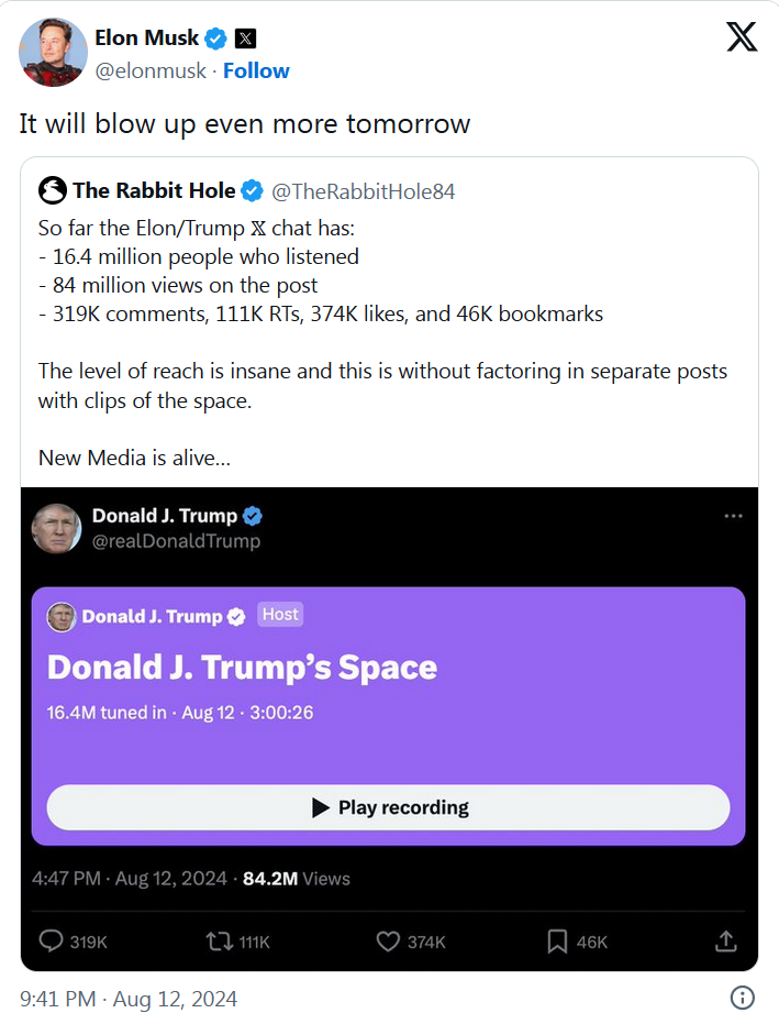 2024_08_12 Trump & Musk Twitter Spaces LIVE! Musk_o10