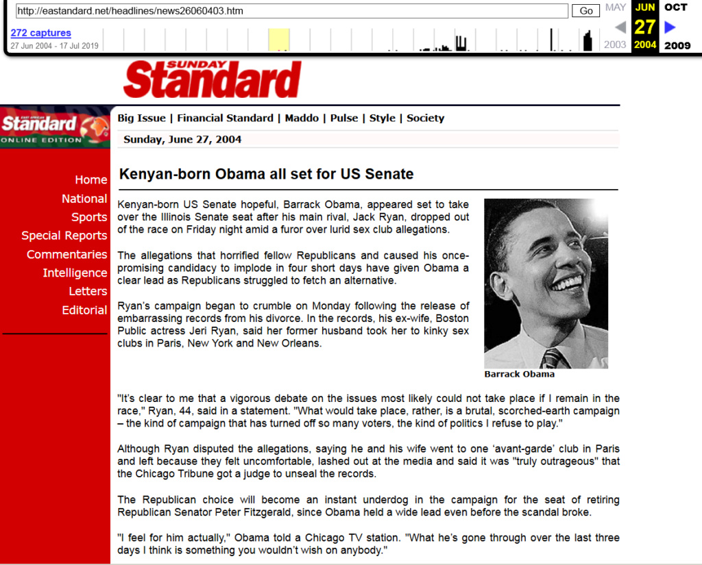 Kenyan-born Obama all set for US Senate – Archive from June 27, 2004 Obama_13