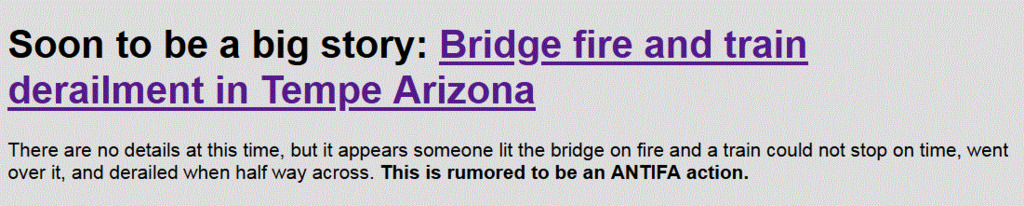 Train derail fire bridge down in  Tempe Az Tempe_10