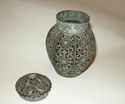 Little metal lidded potpourri / perfume jar Dscn9232