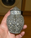 Little metal lidded potpourri / perfume jar Dscn9234