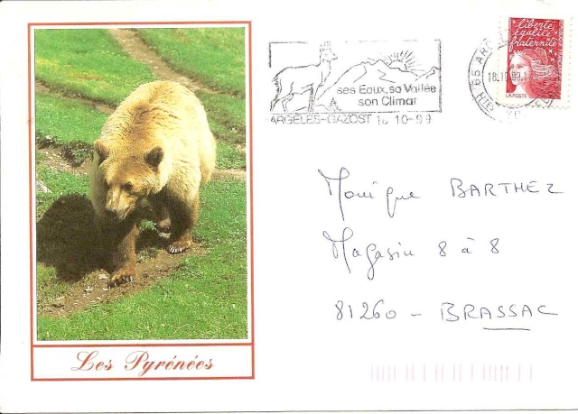 l'Ours sur les enveloppes illustrées - Page 2 Argele10