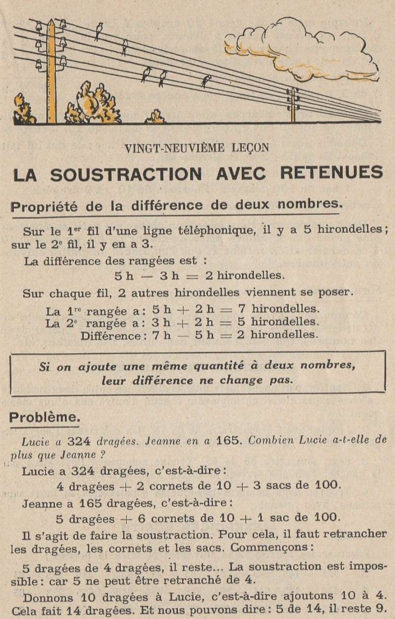 Problème pour une soustraction avec cassage de la dizaine : help ! 110