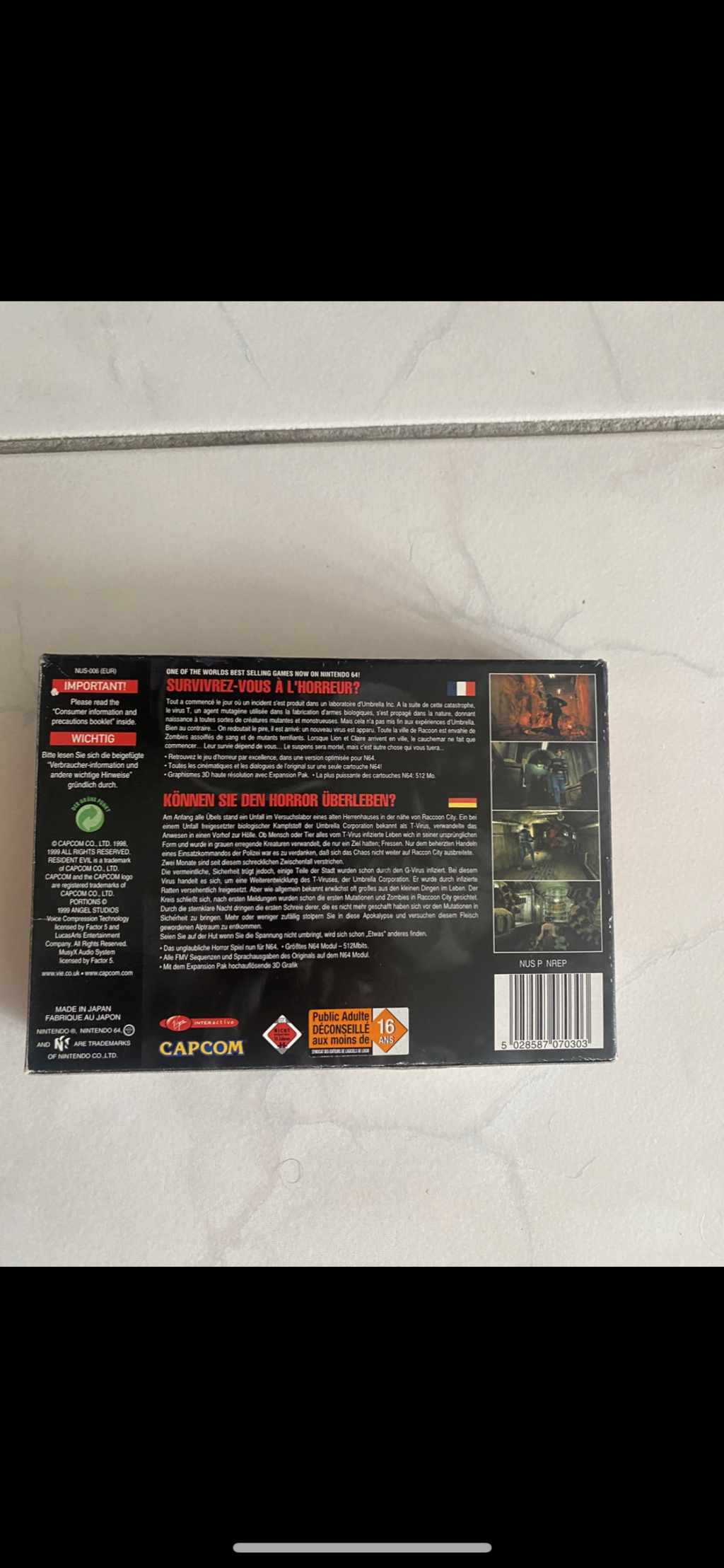 [VENTE] Resident Evil 64 complet + jeux gba neuf  Img_1310