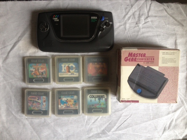 (VDS) Lot GAME GEAR + JEUX + MASTER GEAR CONVERTER Gg12