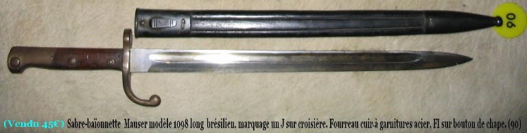 Estimation baïonnettes Mauser12