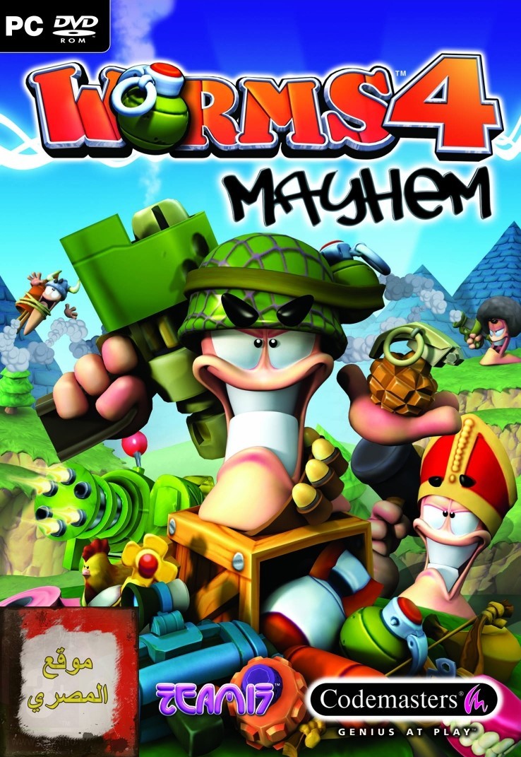 تحميل لعبه المغامرة و التسليه Worms 4 Mayhem بحجم 140 ميجا فقط تحميل مباشر علي اكثر من سيرفر Caratu10