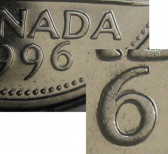 1996 - "6" Près (Near) & Double "6" 5c_19911