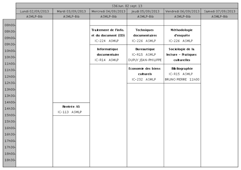 Emploi du temps AS MLP Dijon Planni11