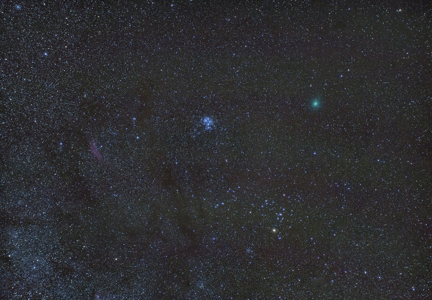 Grand champs Wirtanen, Californie, Pléiades et Hyades Integr10