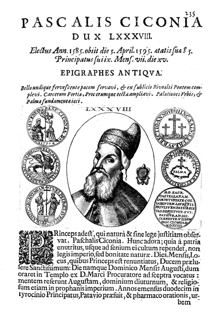 VENEZIA - PASQUALE CICOGNA DOGE LXXXVIII, 1585-1595. - OSELLA ANNO II, 1586. 00040910