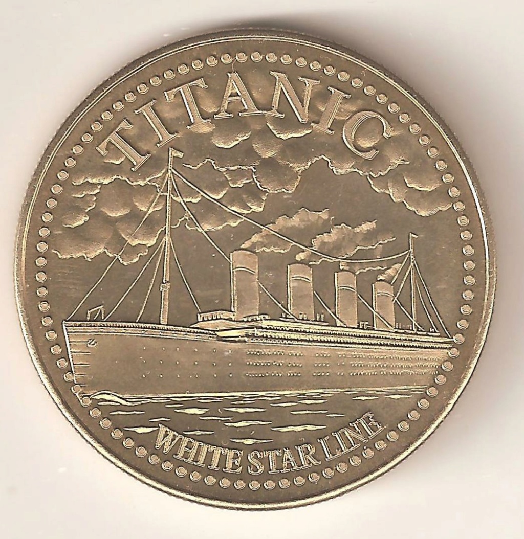 besoin d'aide pour cette médaille ou jeton Titanic - Merci 00212